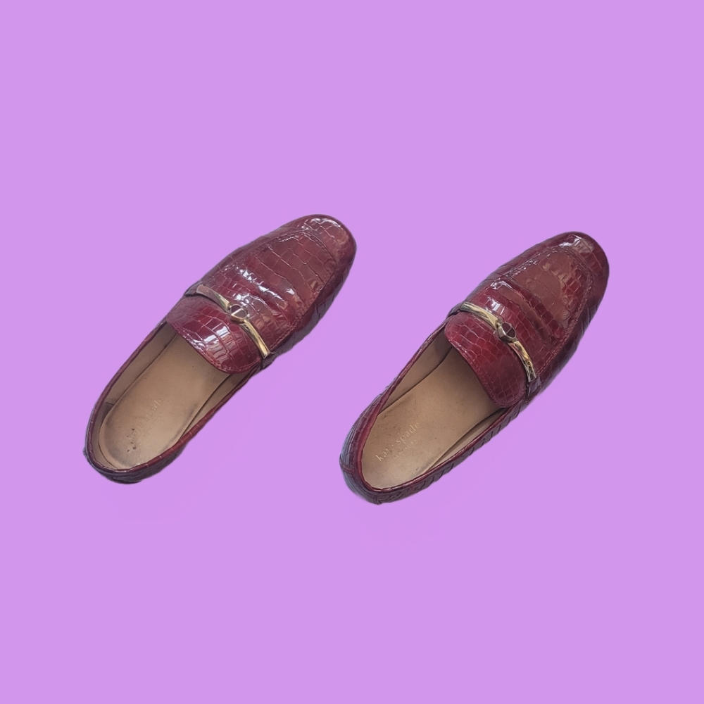 Kate spade red lana loafers